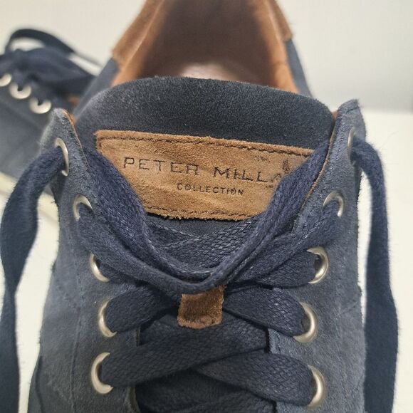Peter Millar Vantage Men's Navy Suede Sneakers Lace Up Retro Size 10 - Picture 12 of 16